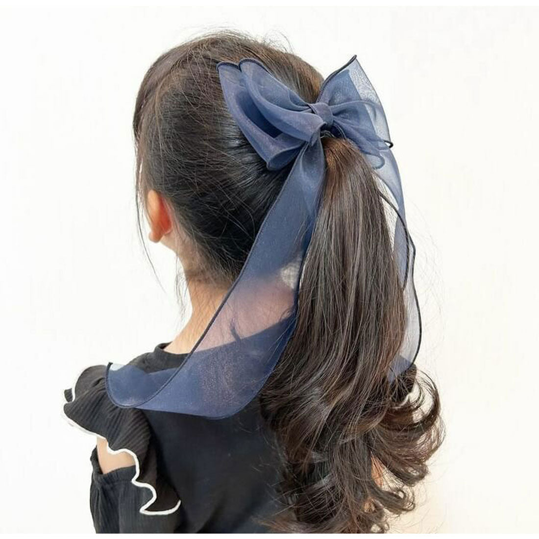 バックヤードファミリー BACKYARD FAMILY アンジュオーガンジーリボンヘアゴム(5color) （クリーム） クリーム