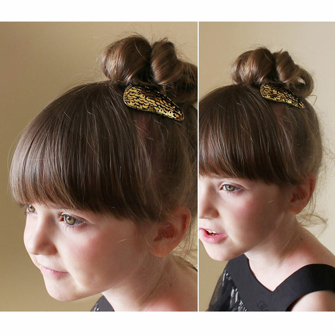 バックヤードファミリー BACKYARD FAMILY カップルヘアクリップ＆パッチンどめ2個セット(3color) （チャコールグレー×パープル） チャコールグレー×パープル