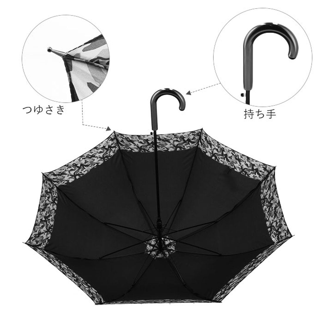 バックヤードファミリー BACKYARD FAMILY Rainbow Drop For Boy 耐風傘 60cm （ブロックチェックラインBK/NV） ブロックチェックラインBK/NV
