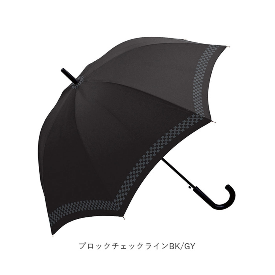 バックヤードファミリー BACKYARD FAMILY Rainbow Drop For Boy 耐風傘 60cm （ブロックチェックラインBK/NV） ブロックチェックラインBK/NV