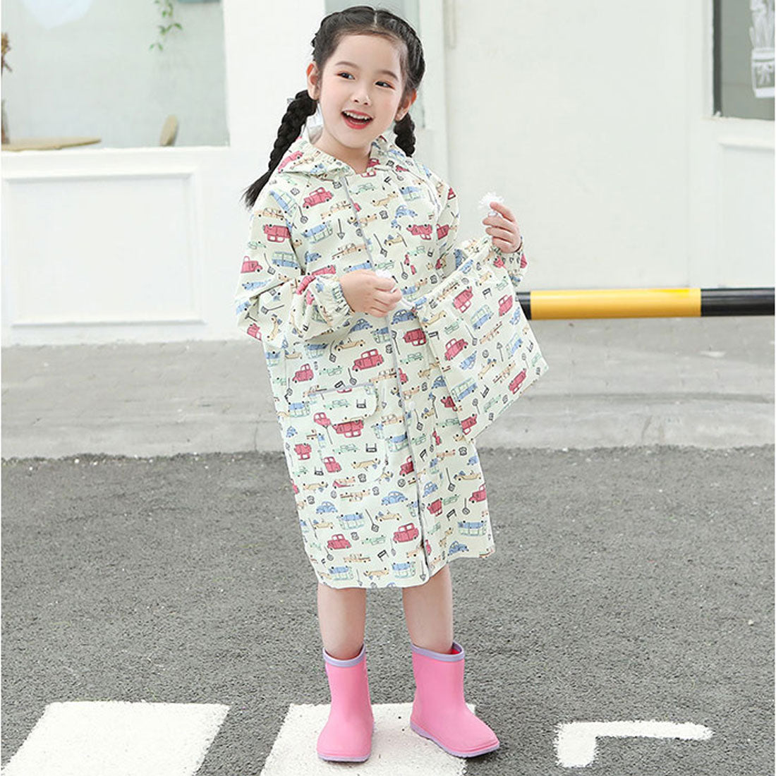 バックヤードファミリー BACKYARD FAMILY レインコート キッズ （サンフラワー×ブルー） サンフラワー×ブルー