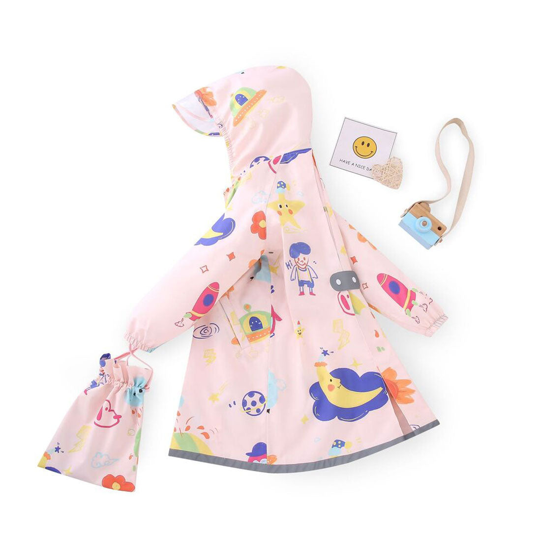 バックヤードファミリー BACKYARD FAMILY レインコート キッズ （サンフラワー×ピンク） サンフラワー×ピンク