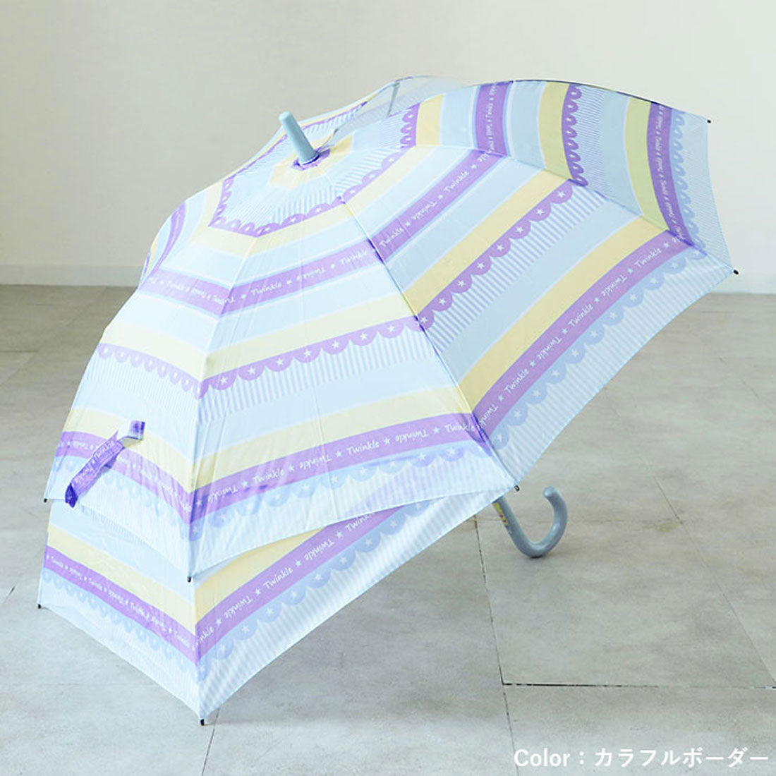 バックヤードファミリー BACKYARD FAMILY 大きく広がる子供スライド傘 55cm （トリプルスターブラック） トリプルスターブラック