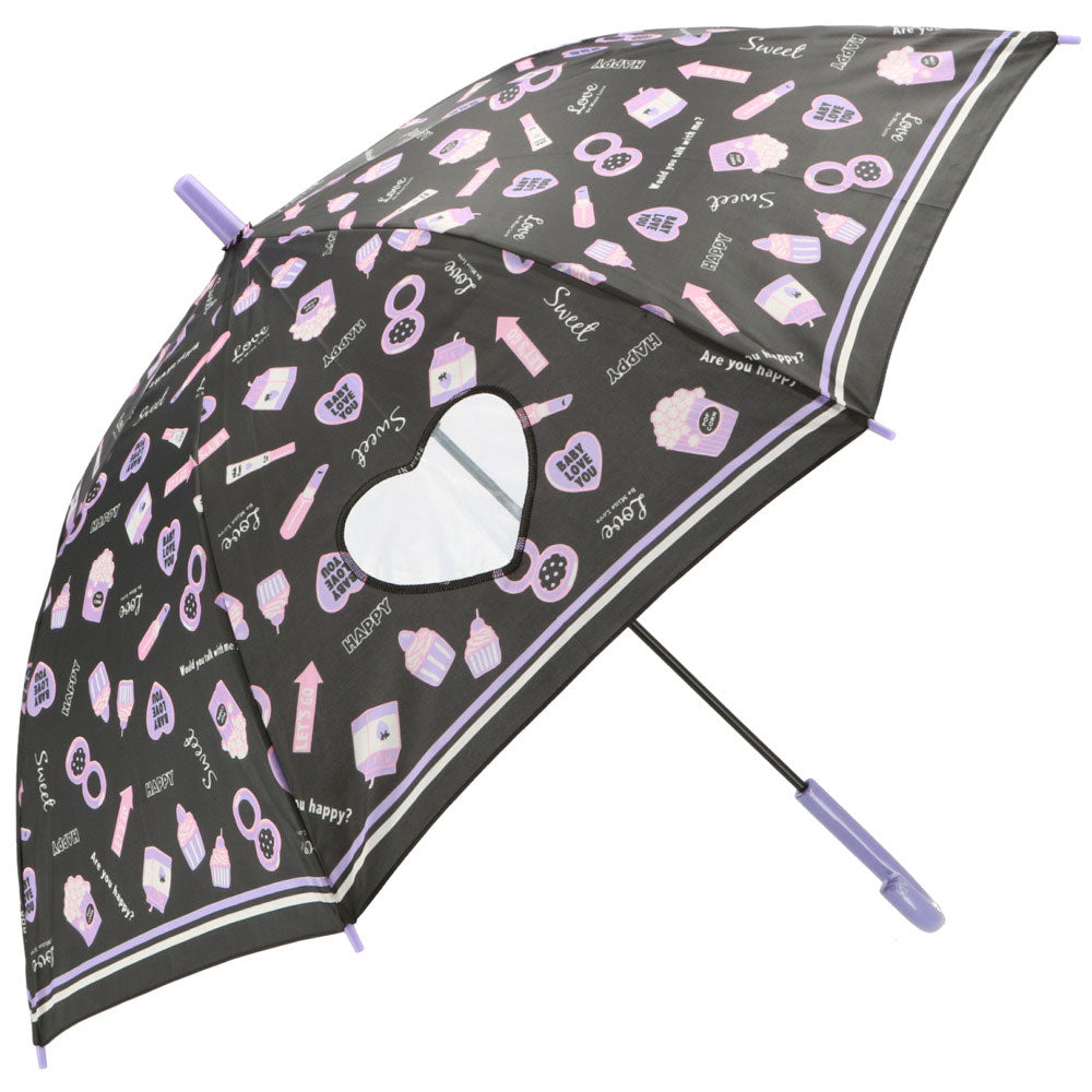 BACKYARD FAMILY amusing in the rain wind-resistant 55cm junior long umbrella transparent window