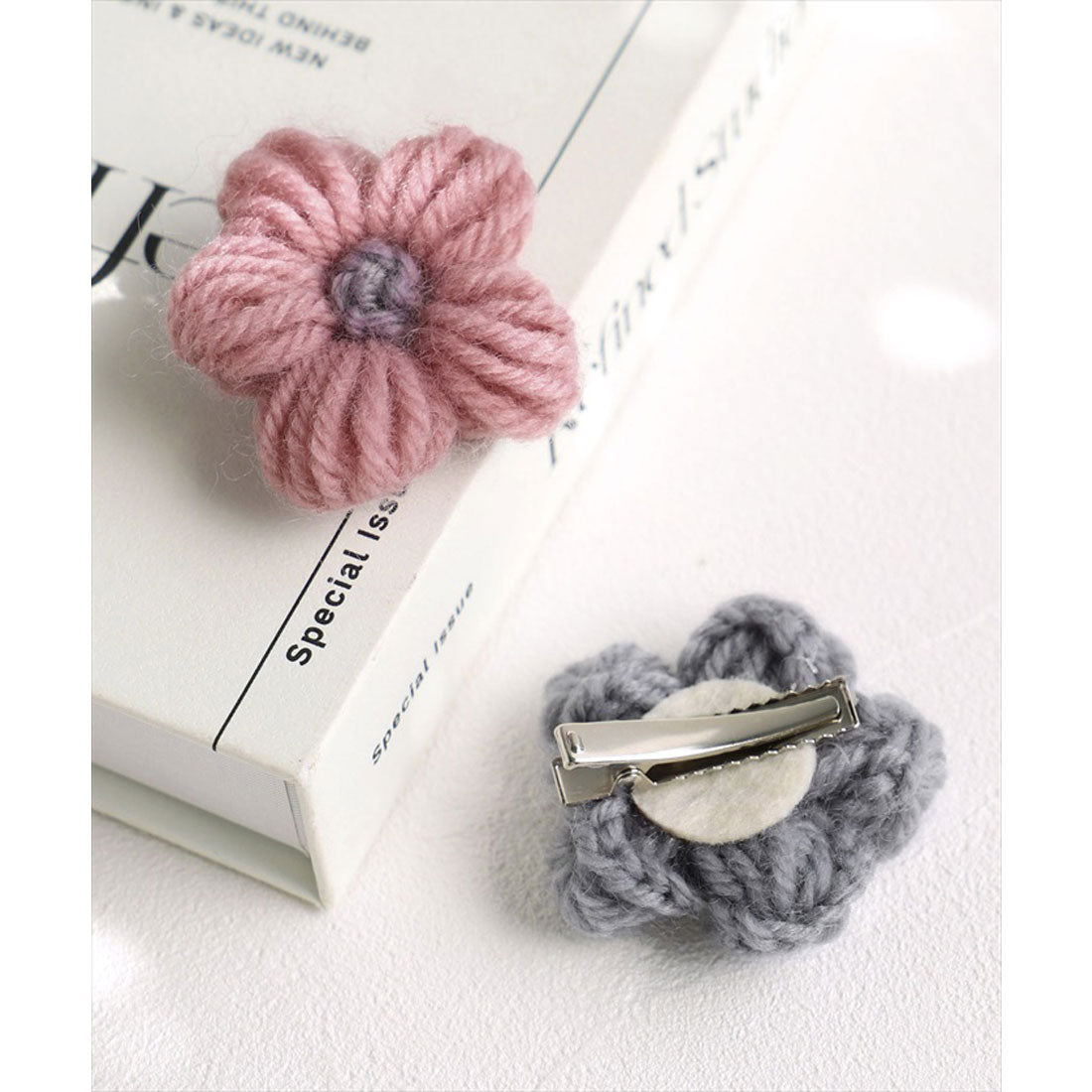 バックヤードファミリー BACKYARD FAMILY Rora ブルーム ニット ヘアクリップ 2個セット （マルチカラー） マルチカラー