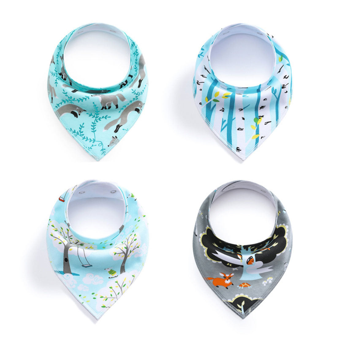 BACKYARD FAMILY 4 件套棉質圍兜套裝 bib1001 [不可退貨]