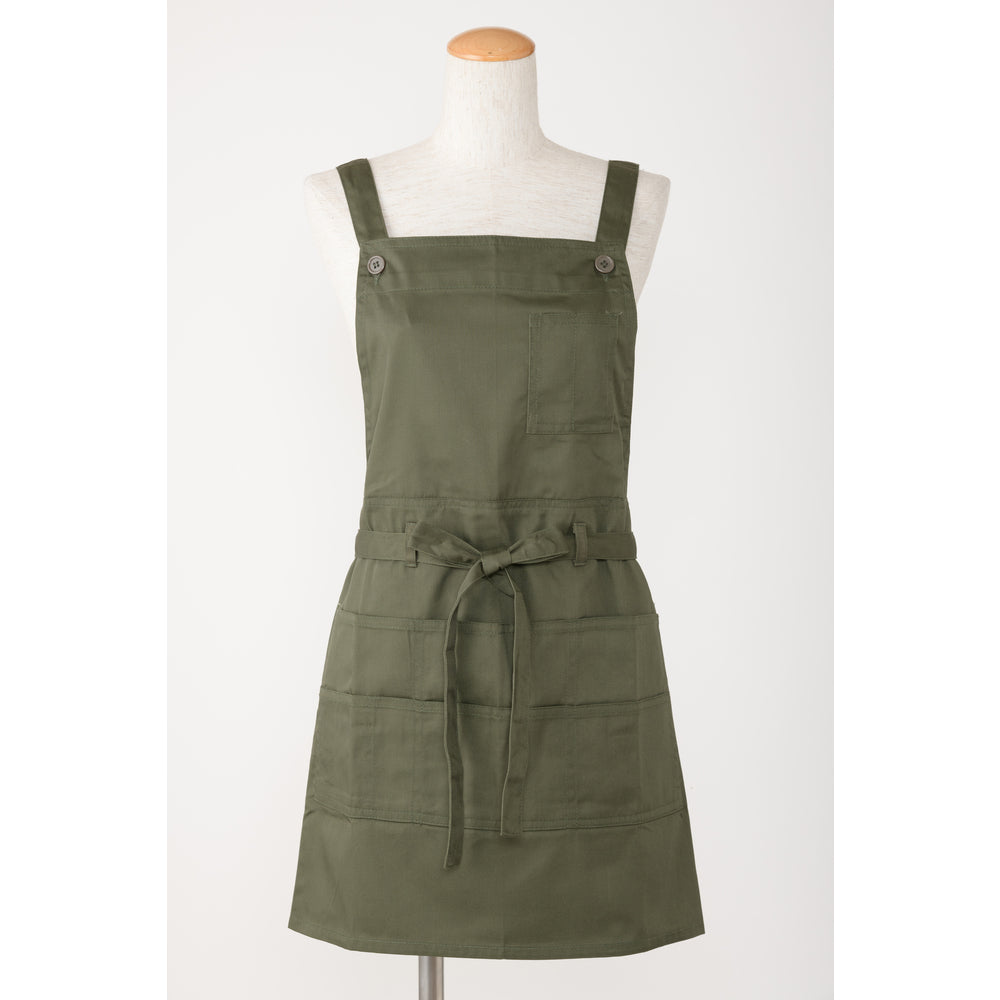 バックヤードファミリー BACKYARD FAMILY エプロン お尻隠れる ショート,グリーン