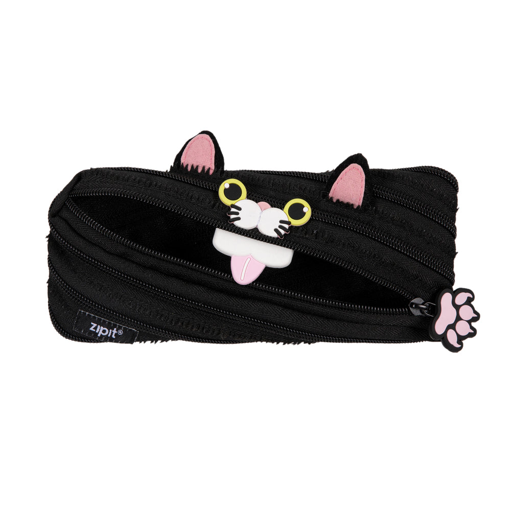 バックヤードファミリー BACKYARD FAMILY ジップイット zipit ペンケース,CAT/ブラック