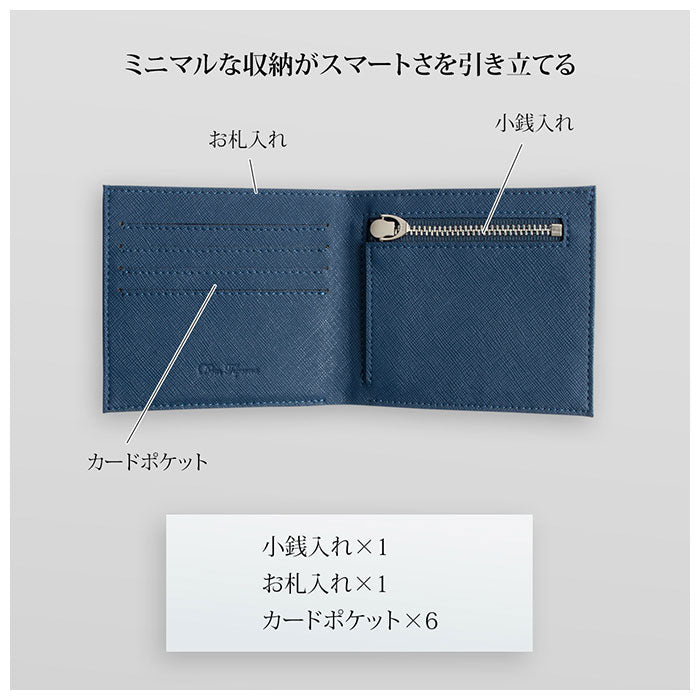 ノーブランド No Brand DomTeporna 牛革 二つ折り財布