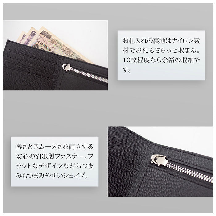 ノーブランド No Brand DomTeporna 牛革 二つ折り財布