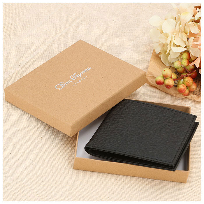 ノーブランド No Brand DomTeporna 牛革 二つ折り財布