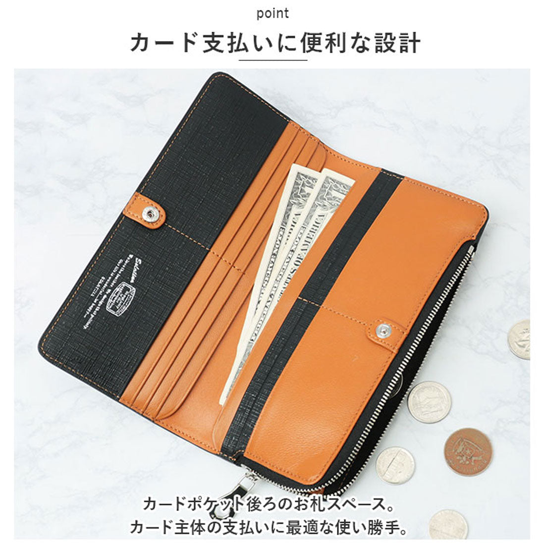 バックヤードファミリー BACKYARD FAMILY 財布 SOLATINA 型押し長財布 （グリーン） グリーン