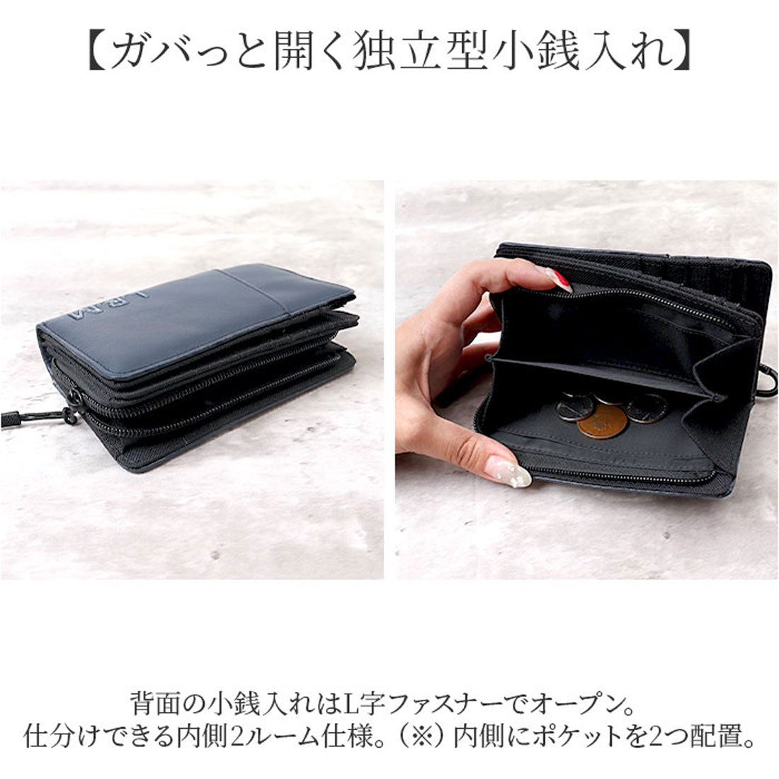 バックヤードファミリー BACKYARD FAMILY L.R.M ミドル財布 （CMK-1091ブラック） CMK-1091ブラック