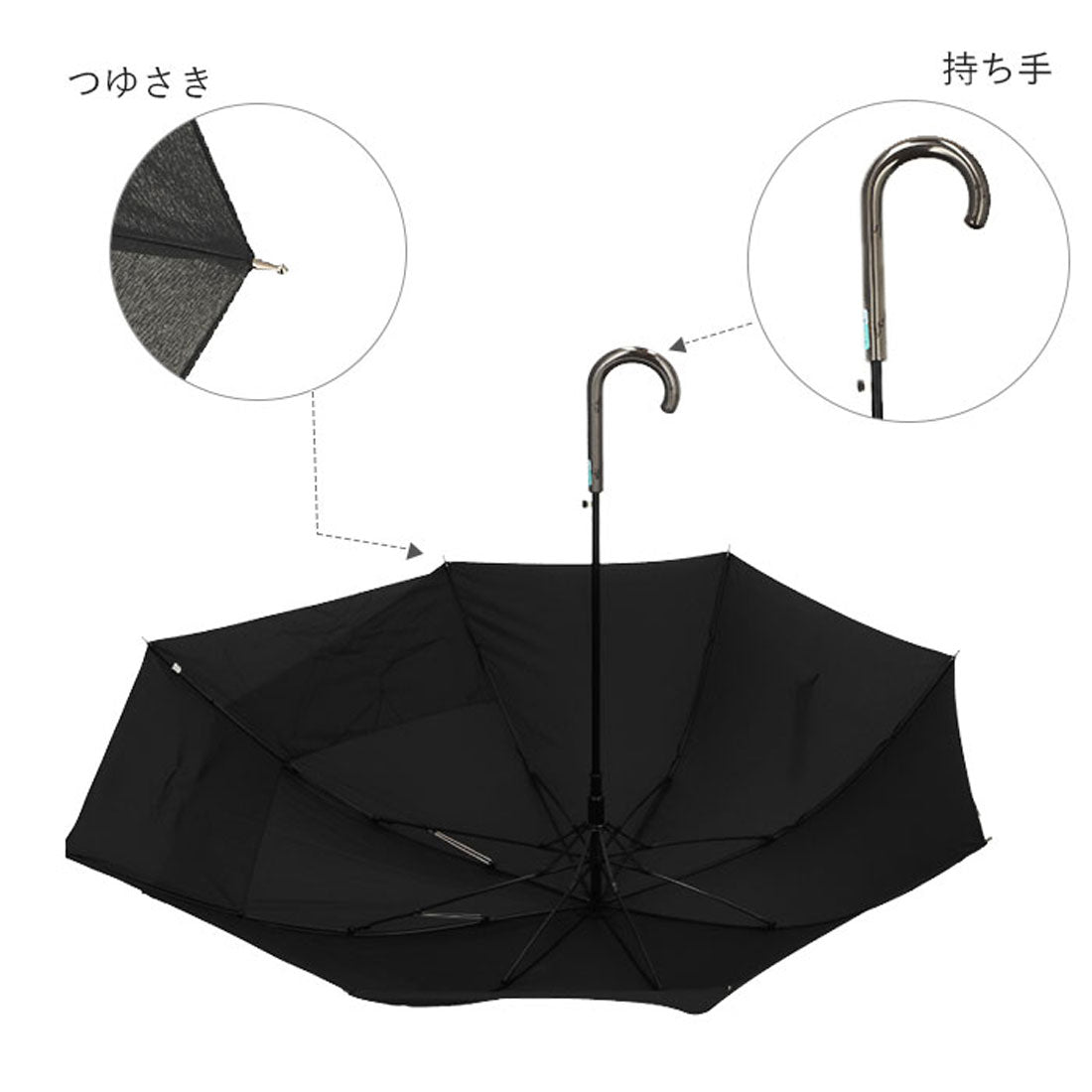 バックヤードファミリー BACKYARD FAMILY amusant sous la pluie 伸びる傘 60cm BACK PROTECT （スカイ） スカイ