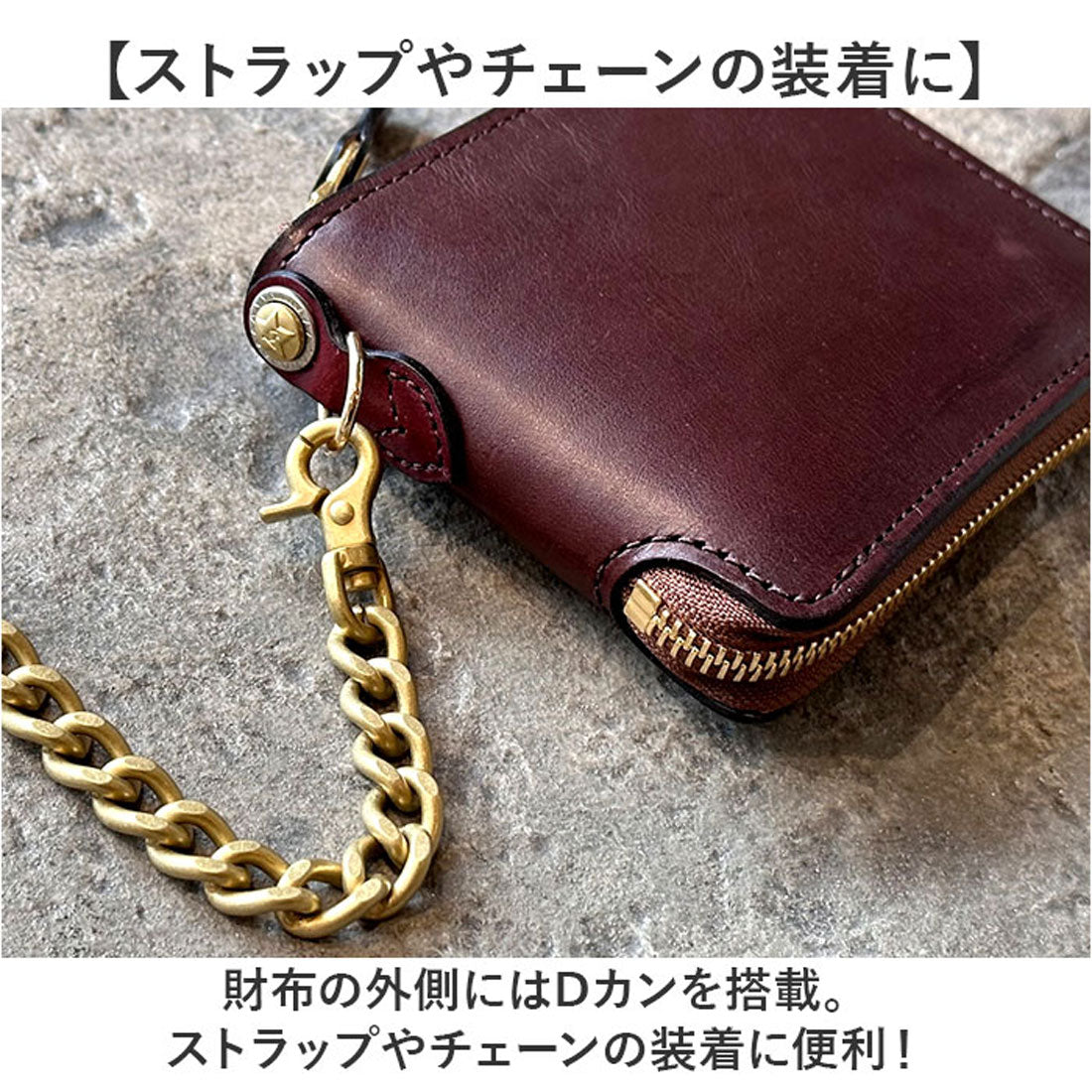 バックヤードファミリー BACKYARD FAMILY KC.s ビルフォールド ラウンドジップ ヴィンテージホースハイド （ブラック） ブラック