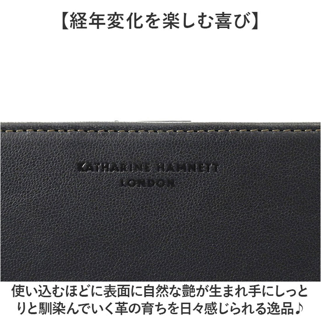 バックヤードファミリー BACKYARD FAMILY KATHARINE HAMNETT LONDON 二つ折り財布 （BLACK） BLACK