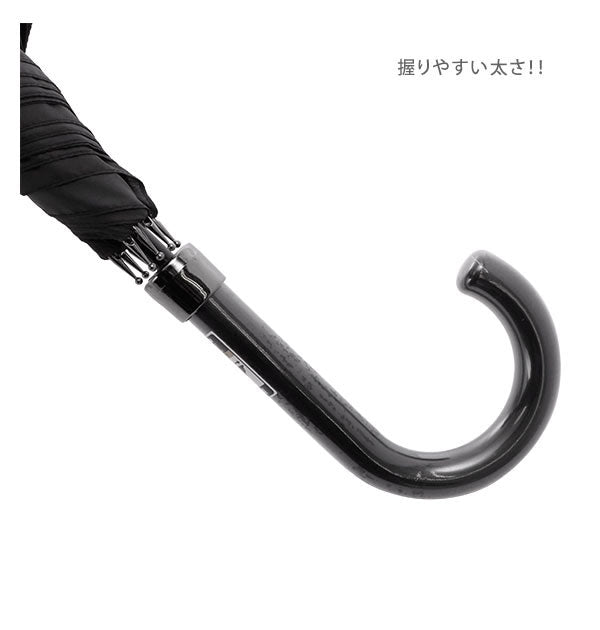 ノーブランド No Brand ワンタッチ ジャンプ式 耐風 傘 70cm （ブラック） ブラック