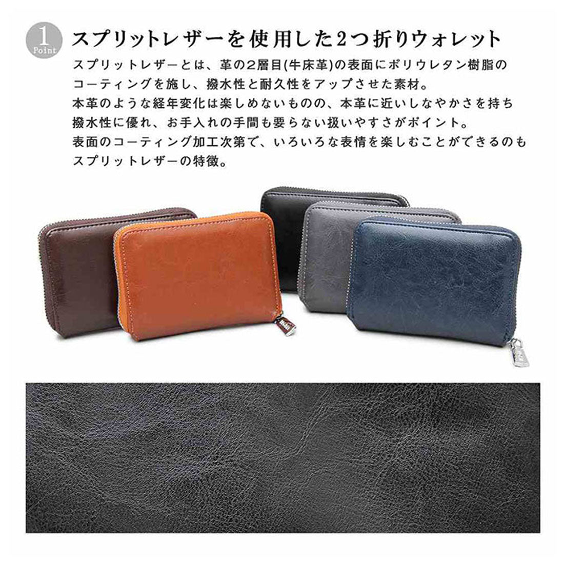 バックヤードファミリー BACKYARD FAMILY REGiSTA SPLIT LEATHER BILLFOLD WALLET （BLACK） BLACK