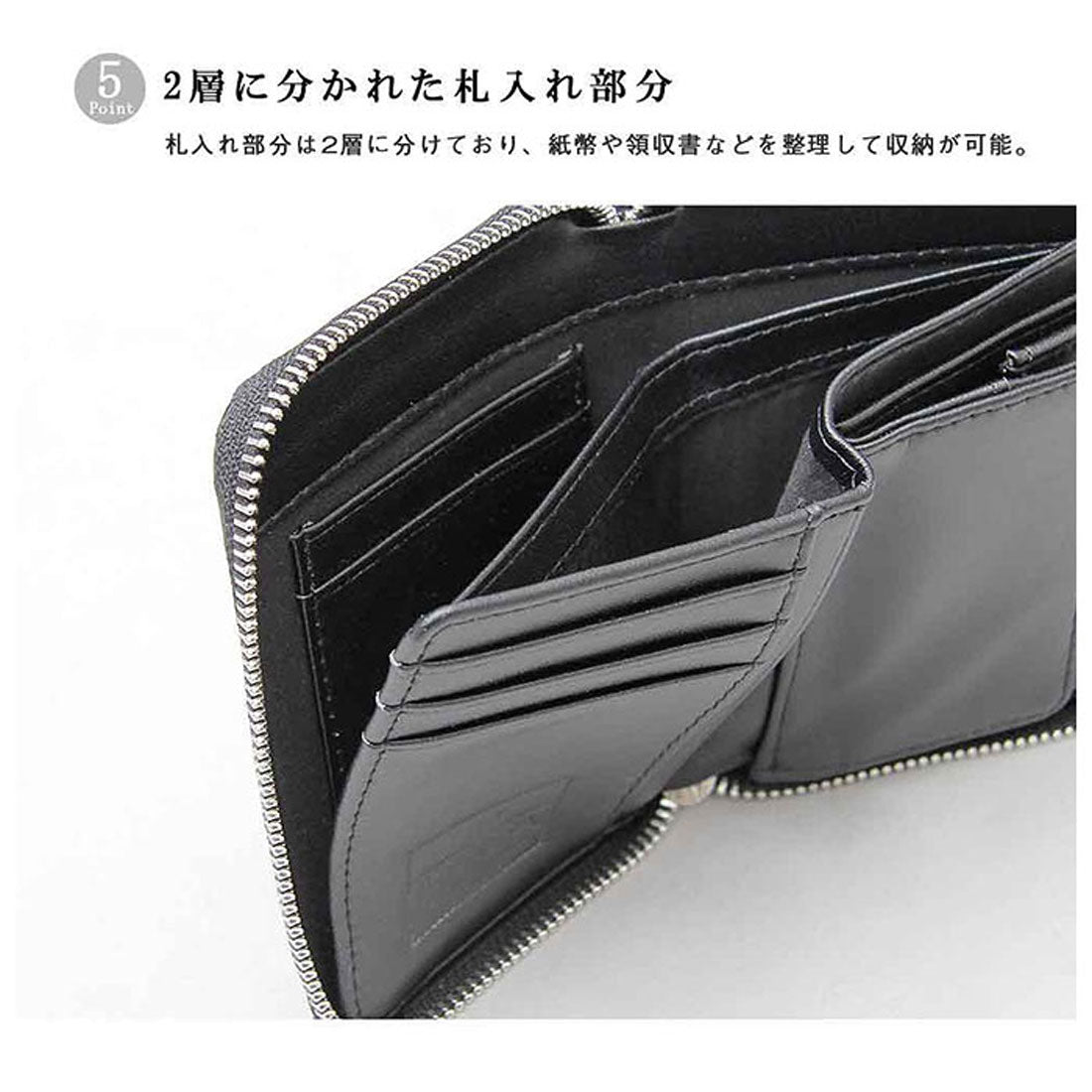 バックヤードファミリー BACKYARD FAMILY REGiSTA SPLIT LEATHER BILLFOLD WALLET （BLACK） BLACK