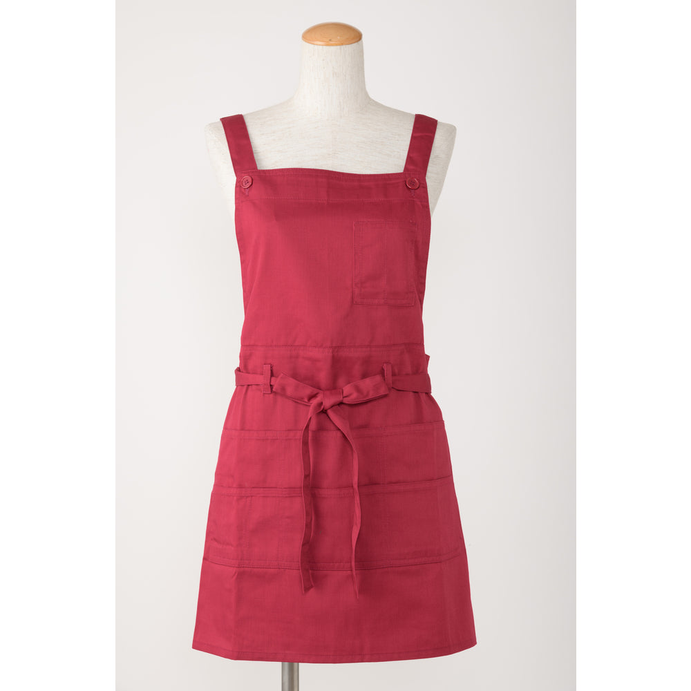 バックヤードファミリー BACKYARD FAMILY エプロン お尻隠れる ショート,レッド