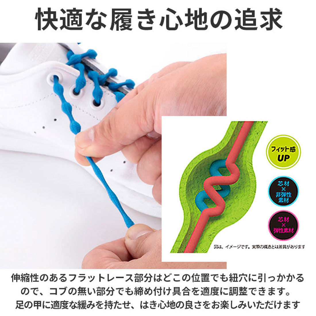 バックヤードファミリー BACKYARD FAMILY 靴ひも ゴム 結ばない 靴ヒモ おしゃれ【返品不可商品】