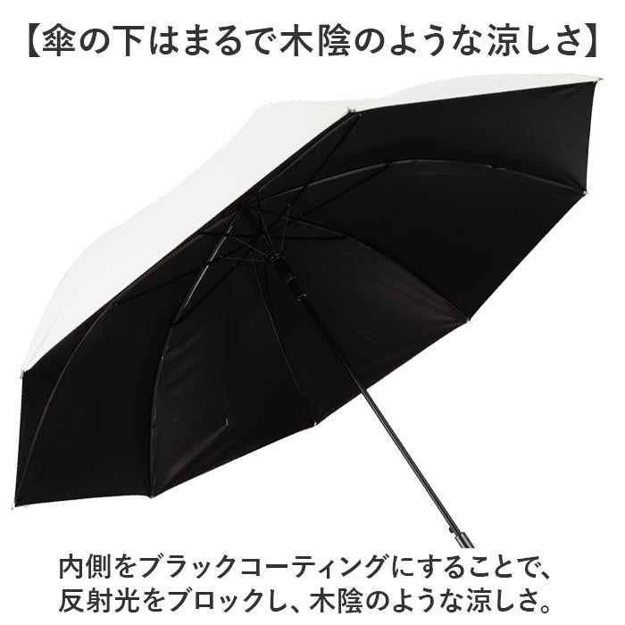 バックヤードファミリー BACKYARD FAMILY 晴雨兼用傘 ブラックコーティング 65cm 長傘 （ホワイト） ホワイト