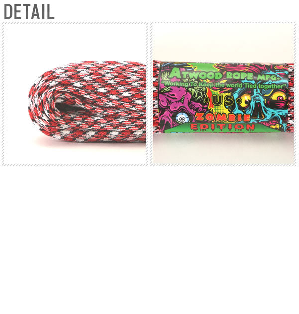 No Brand Atwood Rope MFG ATWOOD ROPE MFG. Paracord 100ft ZOMBIE EDITION