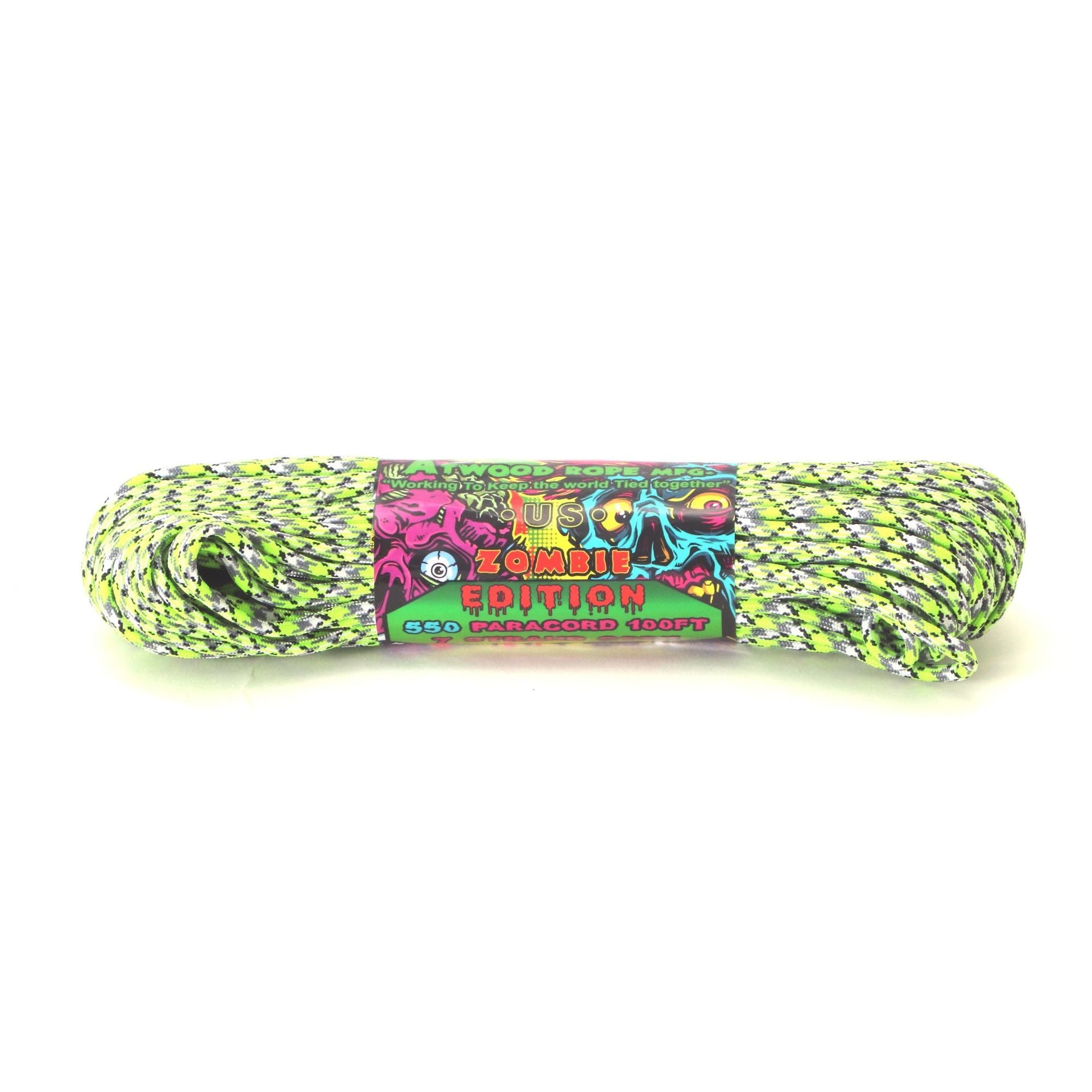 ノーブランド No Brand アトウッド・ロープ MFG ATWOOD ROPE MFG. パラコード 100フィート ZOMBIE EDITION,BIOSLUDGE