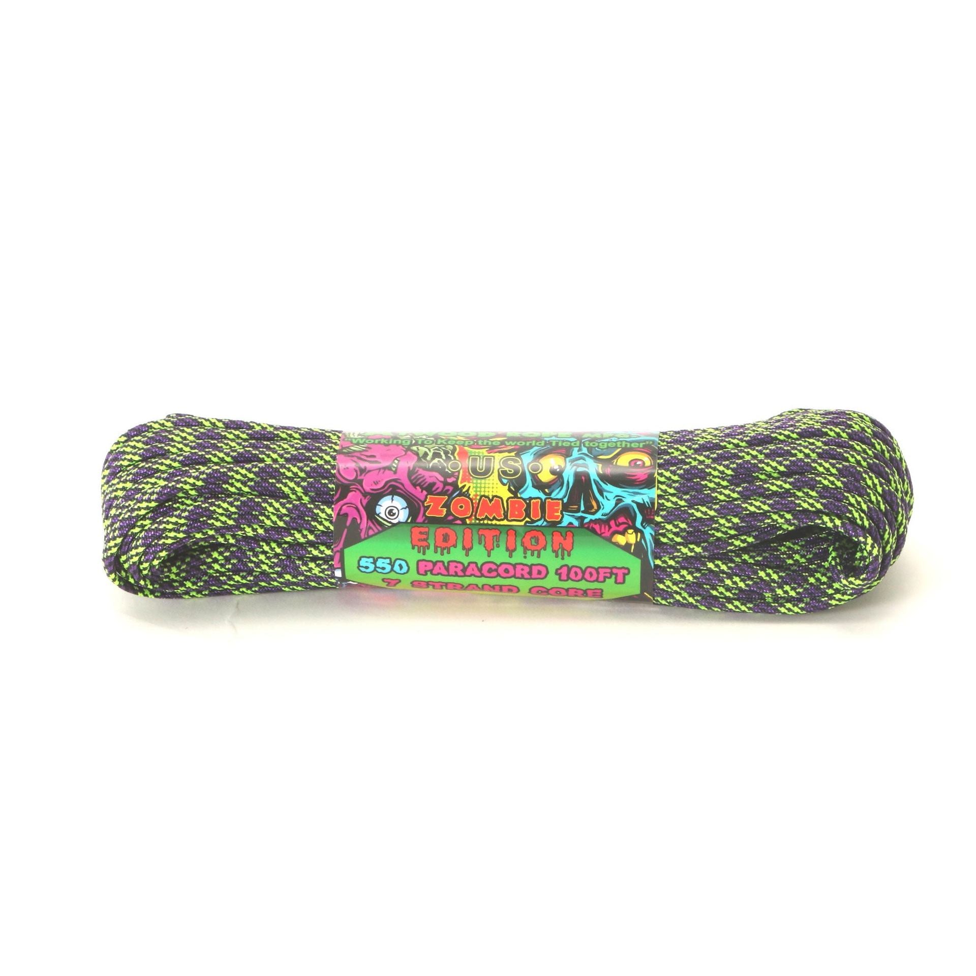 ノーブランド No Brand アトウッド・ロープ MFG ATWOOD ROPE MFG. パラコード 100フィート ZOMBIE EDITION,DARKMATTER