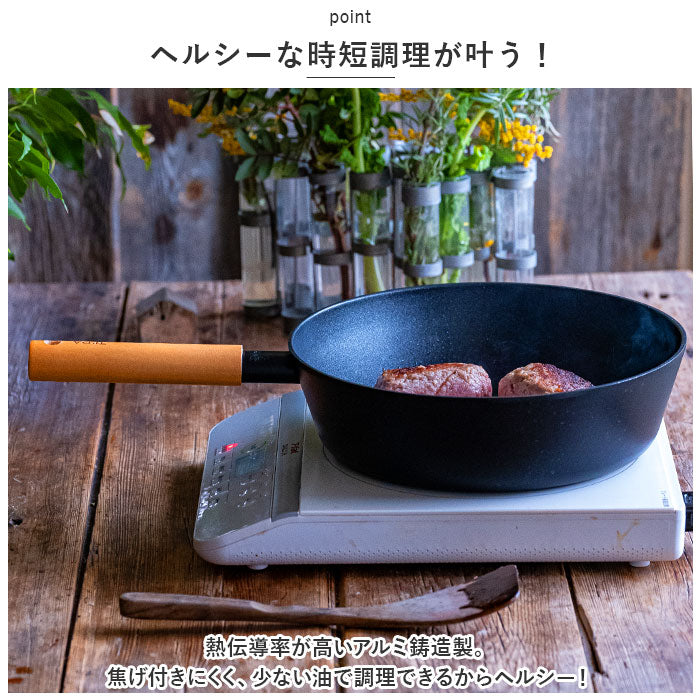 バックヤードファミリー BACKYARD FAMILY TIDA チタン＆ダイヤモンド コーティング 24cm マルチパン （グレー） グレー