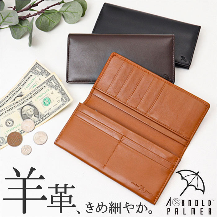 バックヤードファミリー BACKYARD FAMILY Arnold Palmer 羊革 ロングウォレット 二つ折り 長財布 （ブラウン） ブラウン