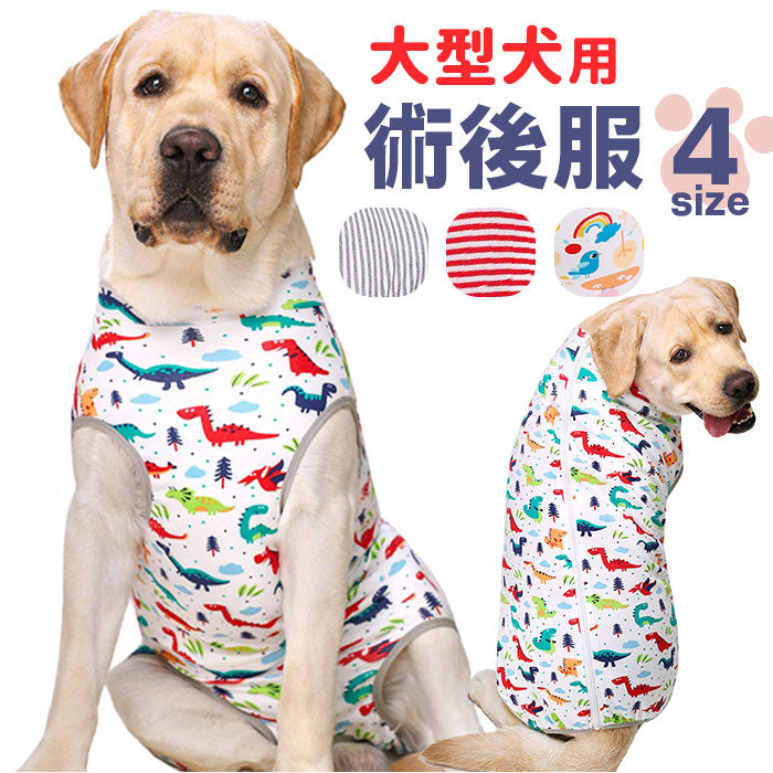バックヤードファミリー BACKYARD FAMILY 大型犬 ペット 術後服 傷舐め防止【返品不可商品】 （レインボー） レインボー