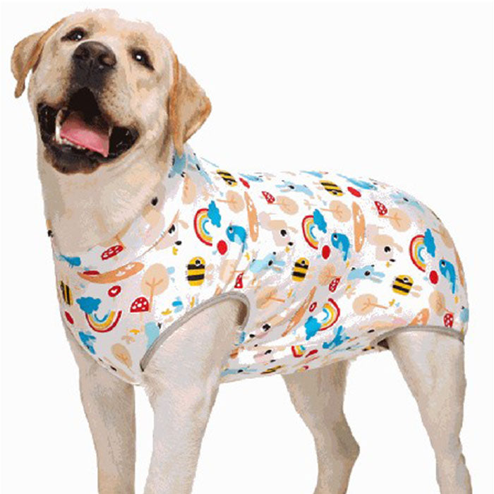 バックヤードファミリー BACKYARD FAMILY 大型犬 ペット 術後服 傷舐め防止【返品不可商品】 （レインボー） レインボー