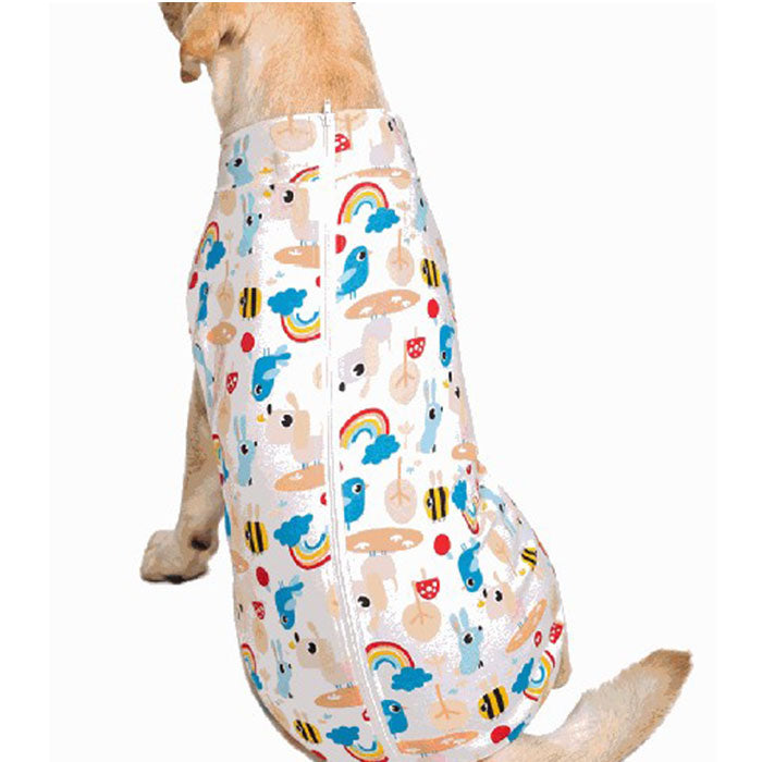 バックヤードファミリー BACKYARD FAMILY 大型犬 ペット 術後服 傷舐め防止【返品不可商品】 （レインボー） レインボー