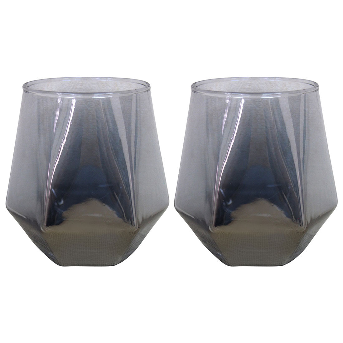 バックヤードファミリー BACKYARD FAMILY theater ガラスタンブラー ヘキサゴン 2個セット 【返品不可商品】 （スモークグレー） スモークグレー