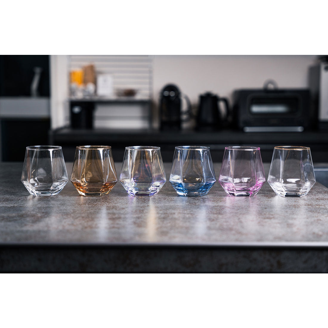 バックヤードファミリー BACKYARD FAMILY theater ガラスタンブラー ヘキサゴン 2個セット 【返品不可商品】 （スモークグレー） スモークグレー