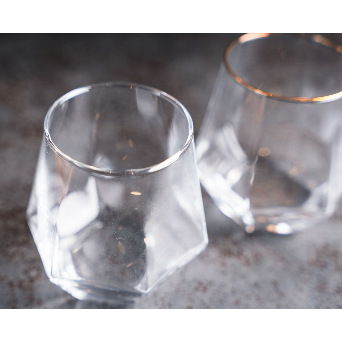 バックヤードファミリー BACKYARD FAMILY theater ガラスタンブラー ヘキサゴン 2個セット 【返品不可商品】 （スモークグレー） スモークグレー