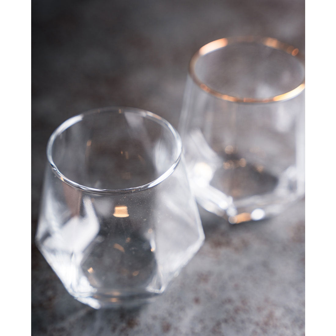 バックヤードファミリー BACKYARD FAMILY theater ガラスタンブラー ヘキサゴン 2個セット 【返品不可商品】 （スモークグレー） スモークグレー