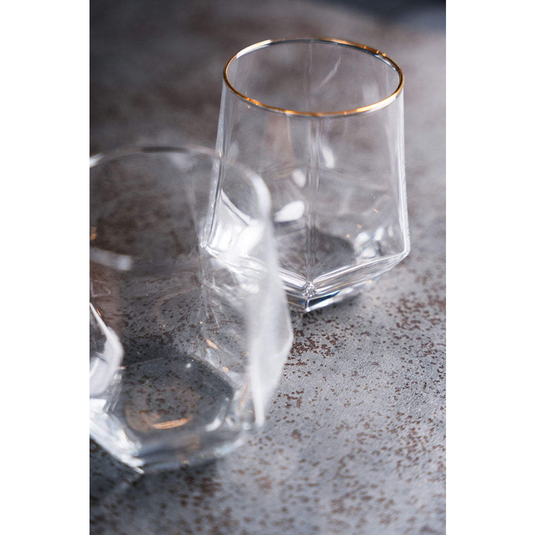 バックヤードファミリー BACKYARD FAMILY theater ガラスタンブラー ヘキサゴン 2個セット 【返品不可商品】 （スモークグレー） スモークグレー