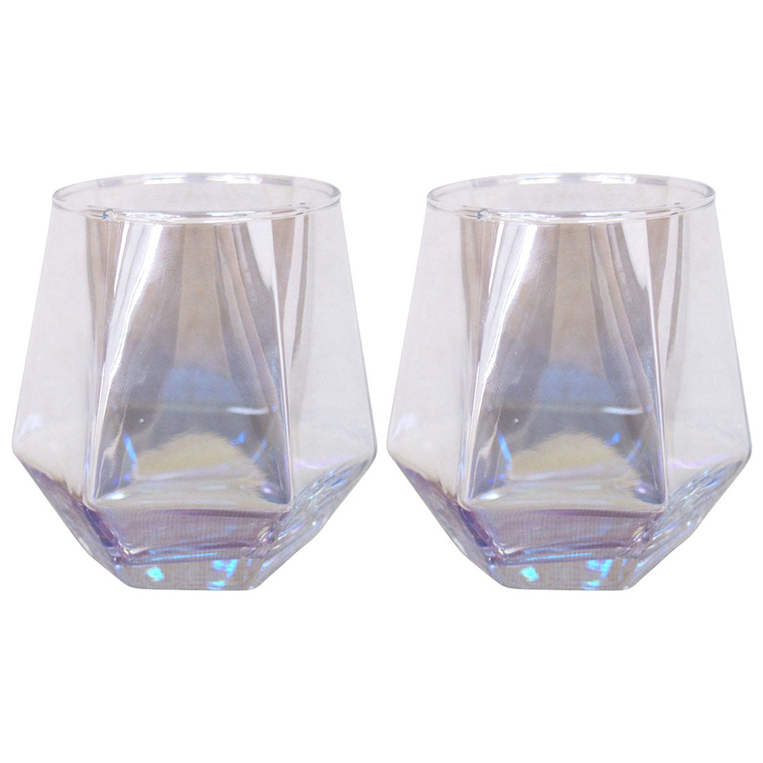 バックヤードファミリー BACKYARD FAMILY theater ガラスタンブラー ヘキサゴン 2個セット 【返品不可商品】 （オーロラ） オーロラ