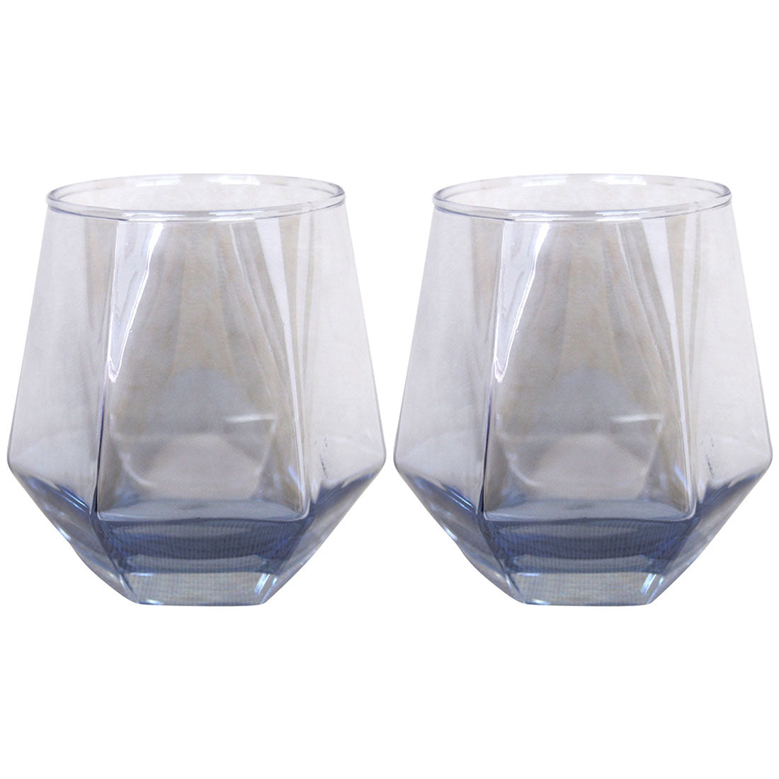 バックヤードファミリー BACKYARD FAMILY theater ガラスタンブラー ヘキサゴン 2個セット 【返品不可商品】 （アッシュブルー） アッシュブルー