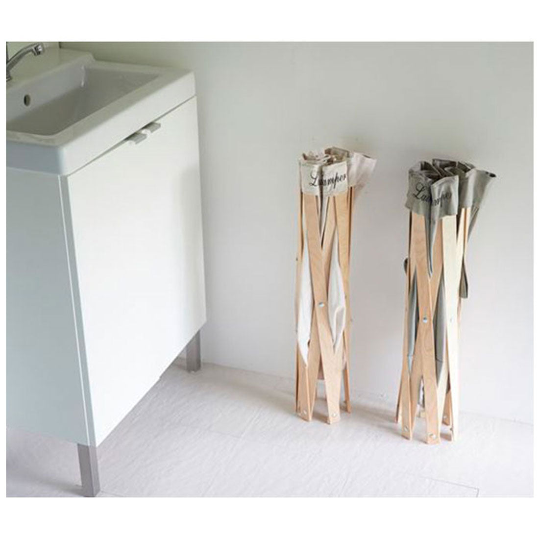 バックヤードファミリー BACKYARD FAMILY ランドリーハンパー （アイボリーxナチュラル） アイボリーxナチュラル