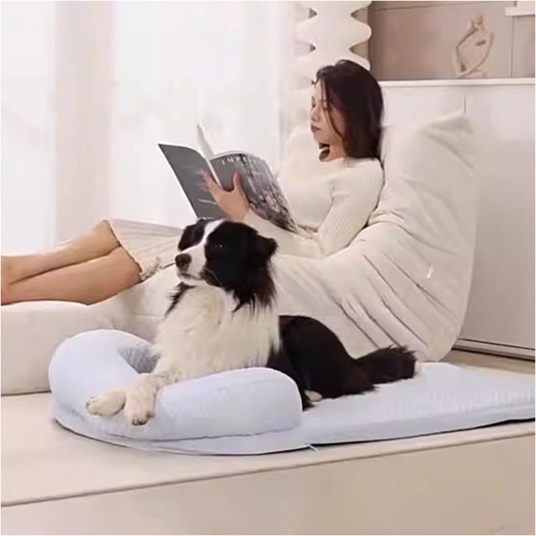 バックヤードファミリー BACKYARD FAMILY ペットマット 枕付きクールマット 【返品不可商品】 （ブルー） ブルー