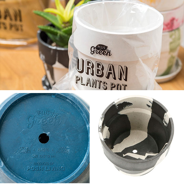 ノーブランド No Brand アーバンプランツポット マーブル ソリッド