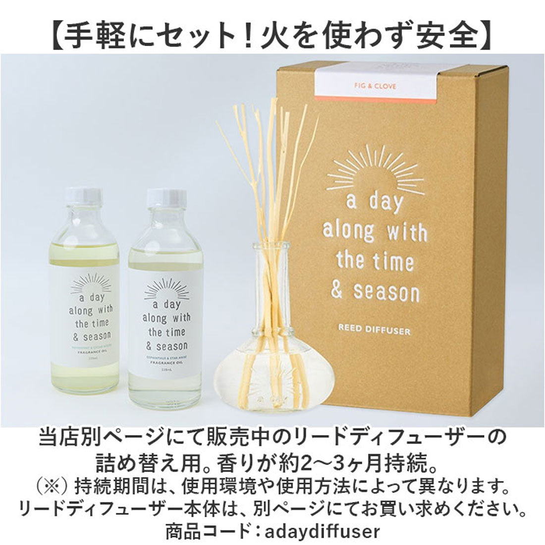 バックヤードファミリー BACKYARD FAMILY a day リードディフューザー リフィル【返品不可商品】 （レモングラス＆ライム） レモングラス＆ライム