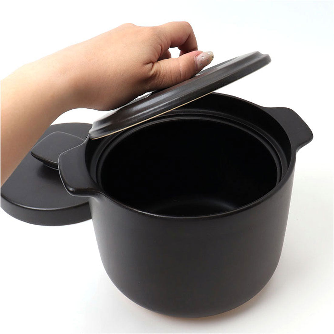 バックヤードファミリー BACKYARD FAMILY デリシアス 炊飯土鍋 3合炊き 【返品不可商品】 （ブラック） ブラック
