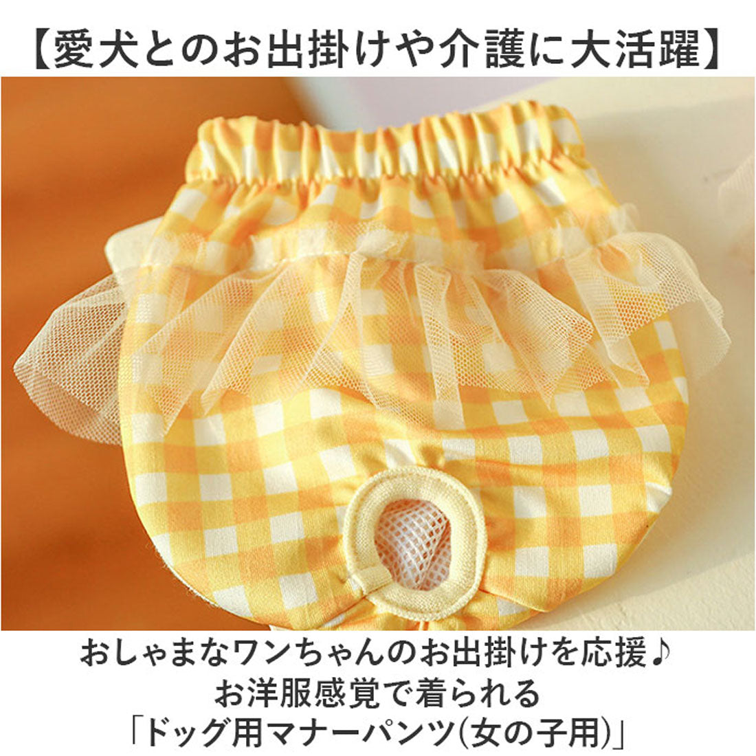 バックヤードファミリー BACKYARD FAMILY ドッグウェア サニタリーパンツ 犬用マナーバンド 【返品不可商品】 （イエロー） イエロー