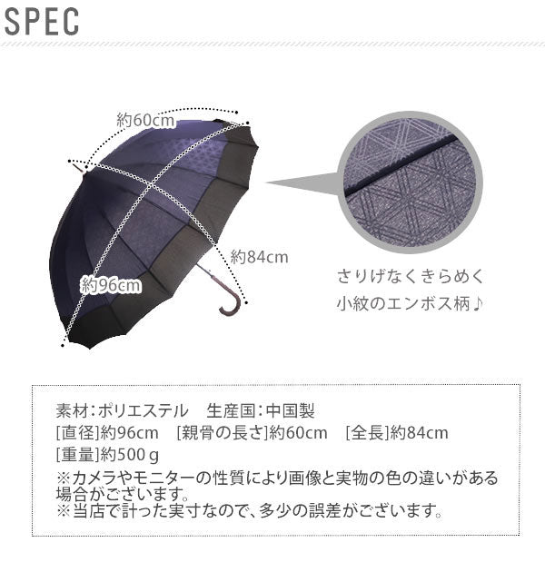 ノーブランド No Brand サントス santos #JK-87 16本骨蛇の目風和傘 縁