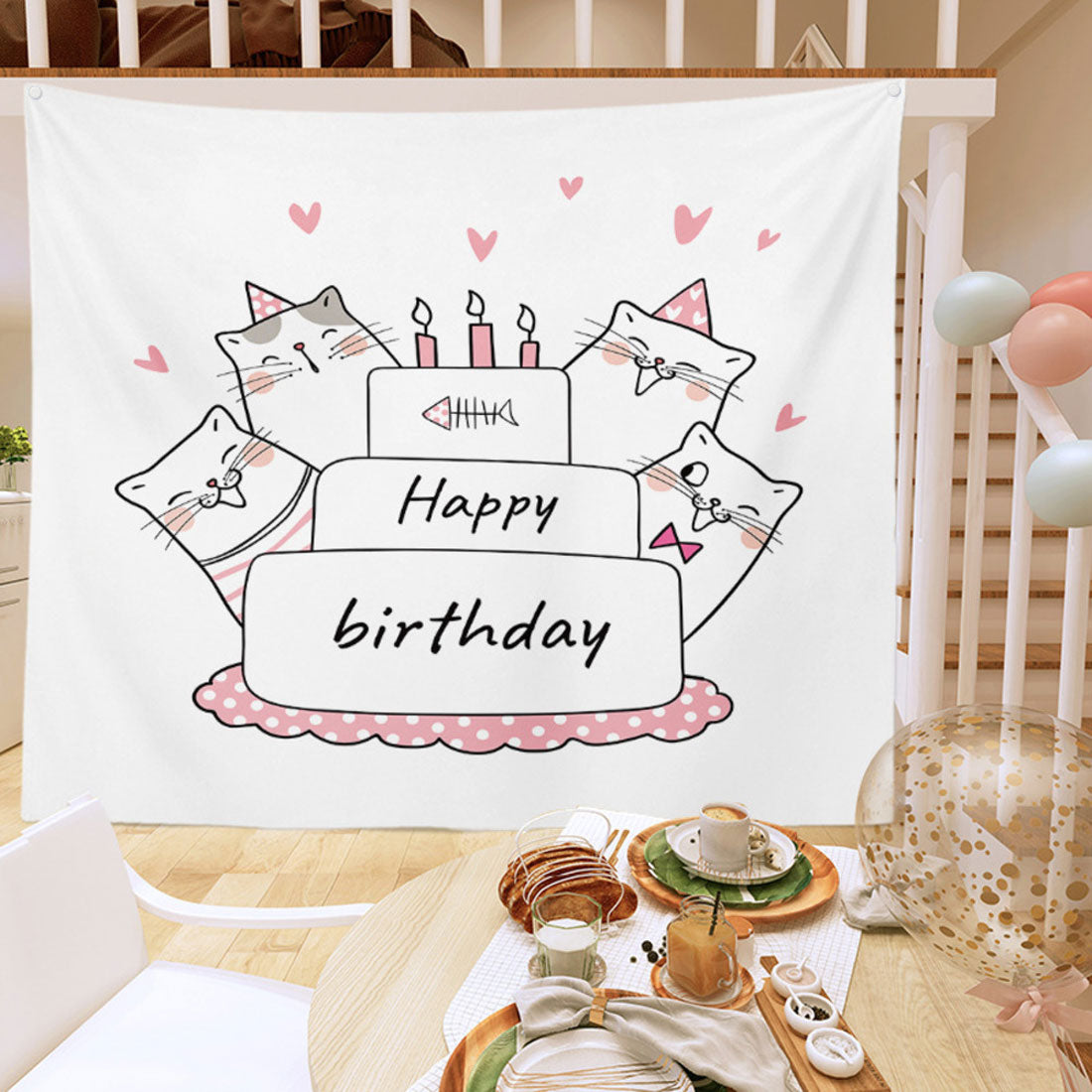 バックヤードファミリー BACKYARD FAMILY タペストリー 飾り付け 誕生日 100×70cm mmtpsyb126f （デザイン1） デザイン1
