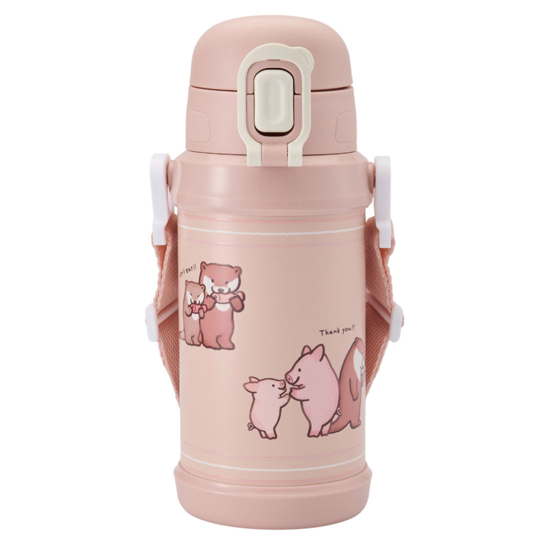 バックヤードファミリー BACKYARD FAMILY ステンレス製キッズボトル600ml 【返品不可商品】 （カワウソとコブタ） カワウソとコブタ